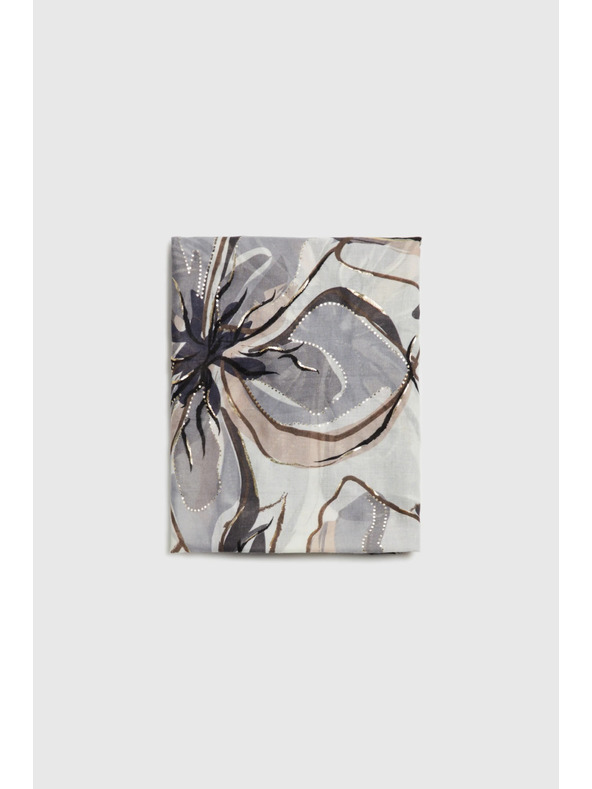 Moodo Šal s cvetovi siv Moodo