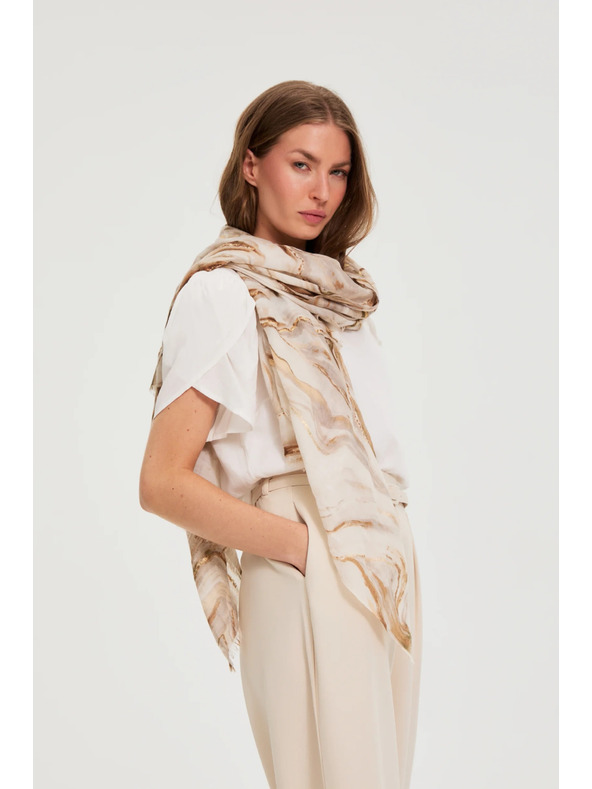 Moodo Šal v marmornem vzorcu bež Moodo
