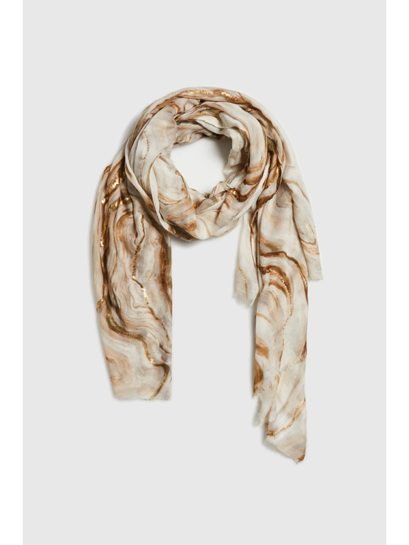 Moodo Šal v marmornem vzorcu bež Moodo