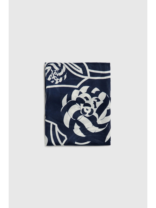Moodo Šal s cvetličnim vzorcem temno moder Moodo