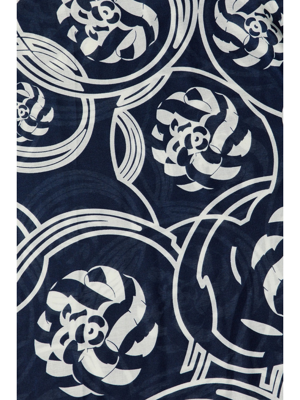 Moodo Šal s cvetličnim vzorcem temno moder Moodo