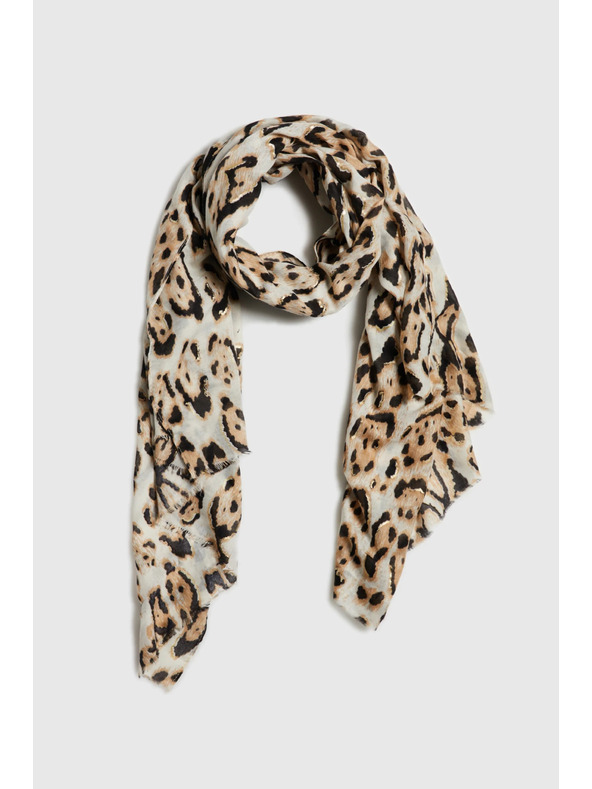 Moodo Šal v leopardem vzorcu bež Moodo