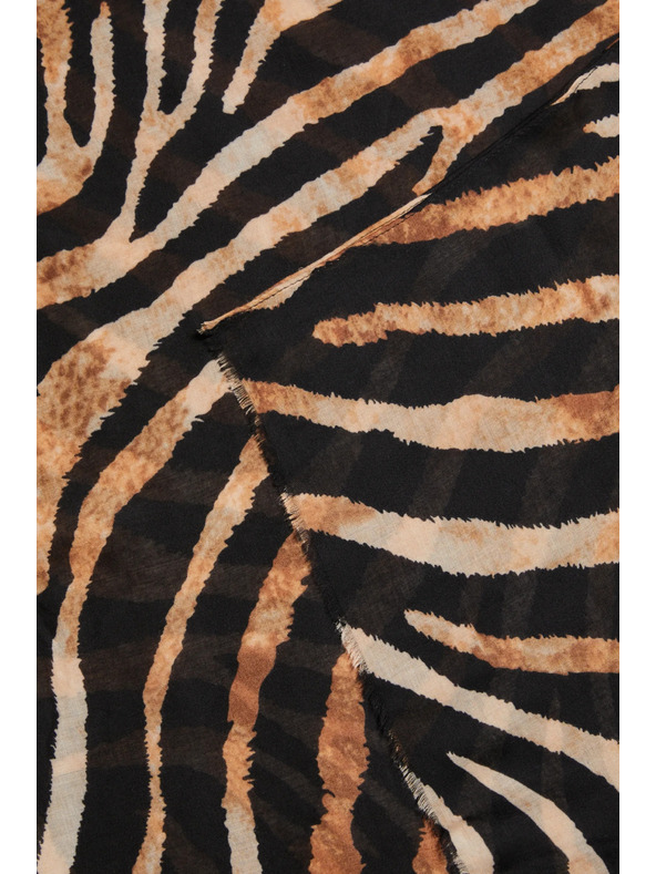 Moodo Šal z živalskim motivom črn Moodo