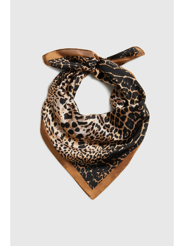Moodo Šal z leoparjim vzorcem rjave barve Moodo