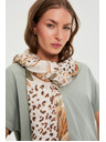 Moodo Vzorčast šal bež barve Moodo