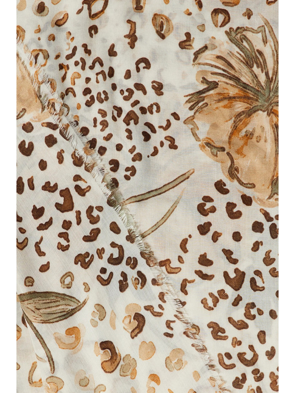 Moodo Vzorčast šal bež barve Moodo