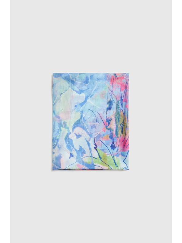 Moodo Vzorčast šal moder Moodo