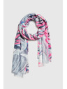 Moodo Vzorčast šal fuksijaste barve Moodo