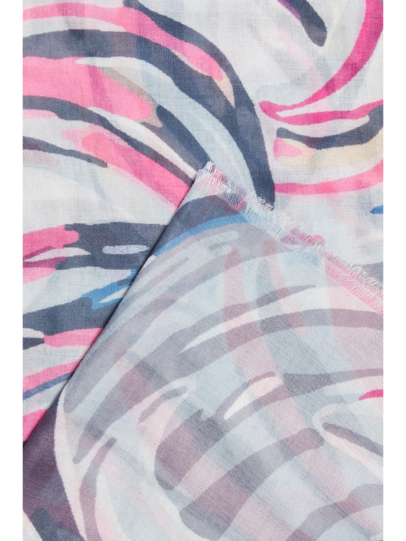 Moodo Vzorčast šal fuksijaste barve Moodo