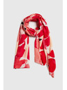 Moodo Rdeča šal s cvetličnim vzorcem Moodo