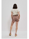 Moodo Karamelne jeans kratke hlače z visokim pasom Moodo