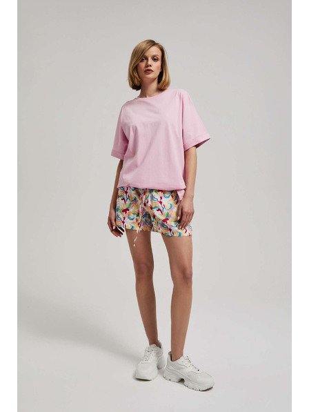 Moodo Vijolične kratke hlače s potiskom Moodo
