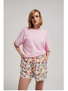 Moodo Vijolične kratke hlače s potiskom Moodo