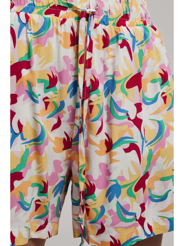 Moodo Vijolične kratke hlače s potiskom Moodo