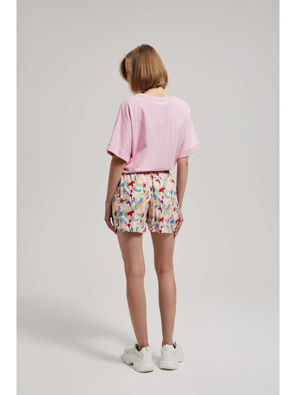 Moodo Vijolične kratke hlače s potiskom Moodo