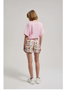 Moodo Vijolične kratke hlače s potiskom Moodo