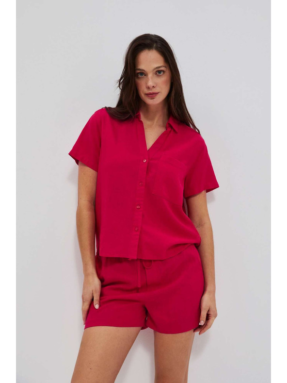 Moodo Jagodne lanene kratke hlače Moodo