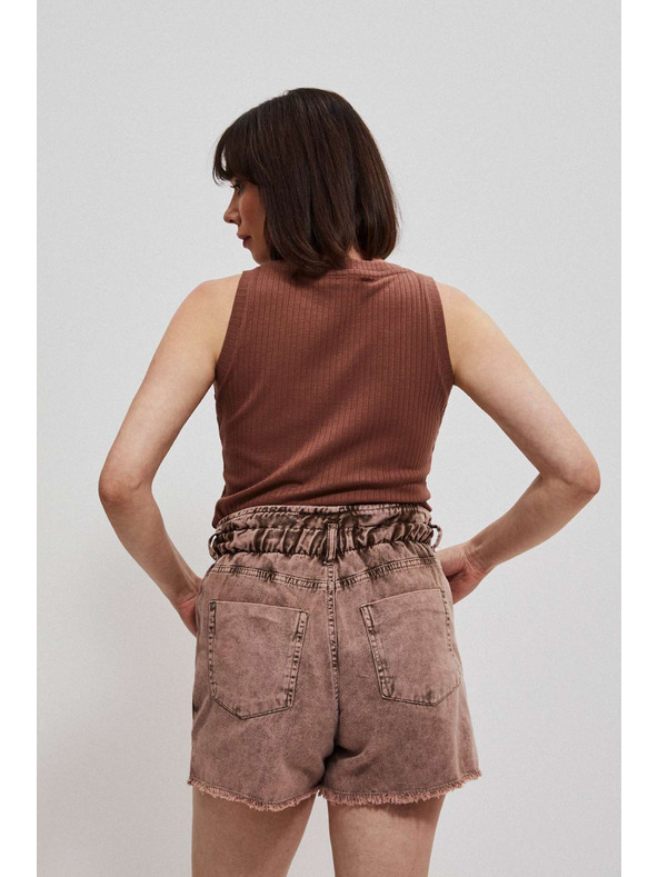 Moodo Rebrast top čokoladne barve Moodo