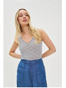 Moodo Bel prugast top z gumbi Moodo