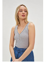 Moodo Bel prugast top z gumbi Moodo