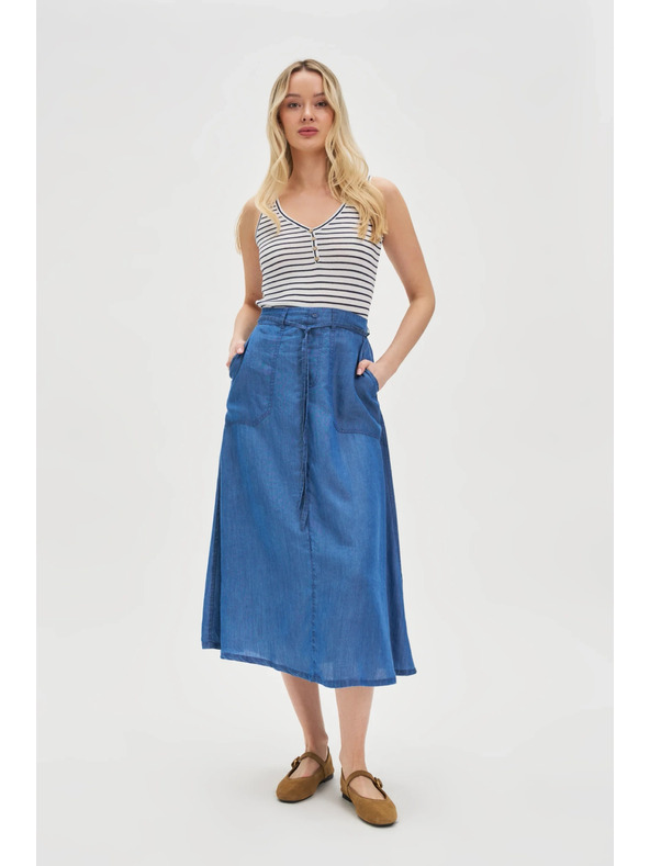 Moodo Bel prugast top z gumbi Moodo