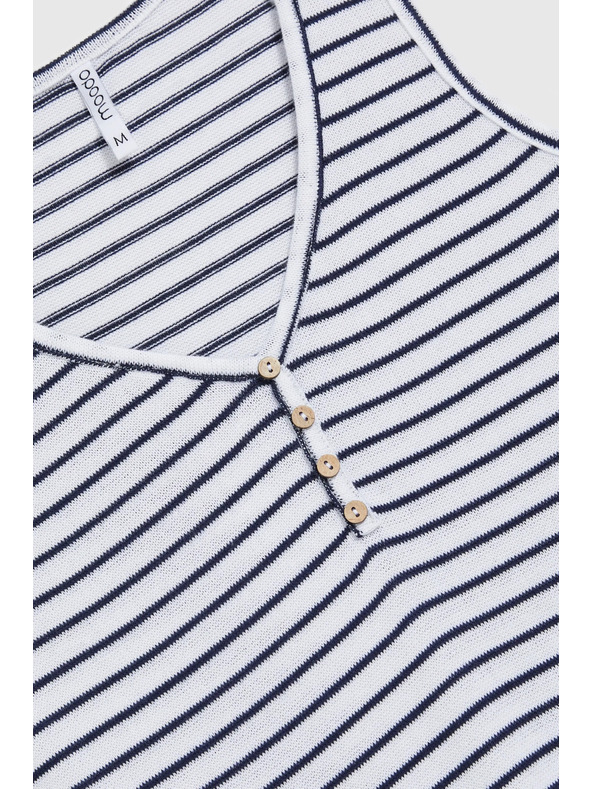 Moodo Bel prugast top z gumbi Moodo