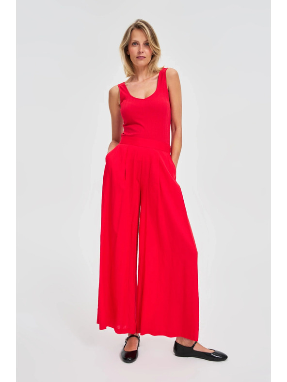 Moodo Rdeč rebrast top Moodo