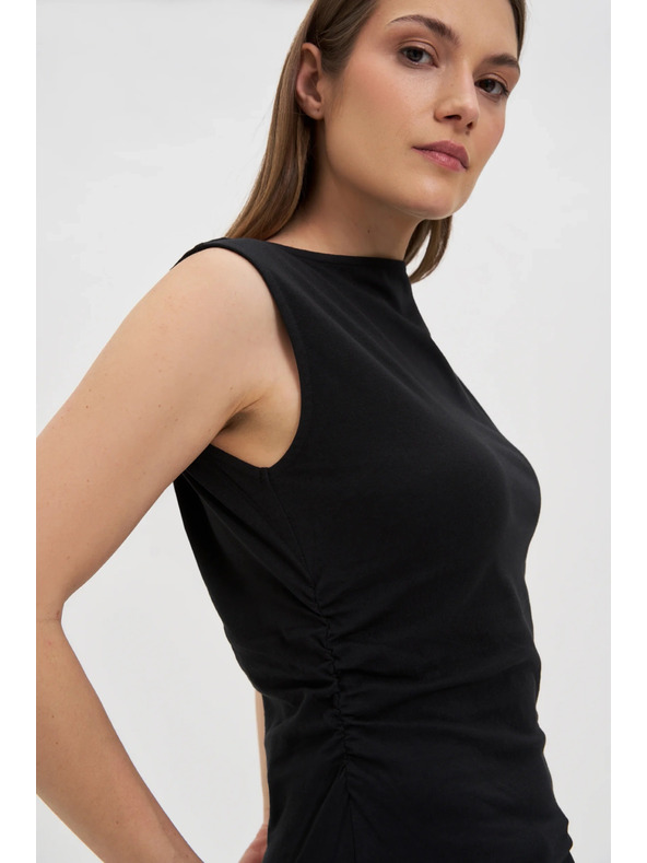 Moodo Gladek črn top Moodo