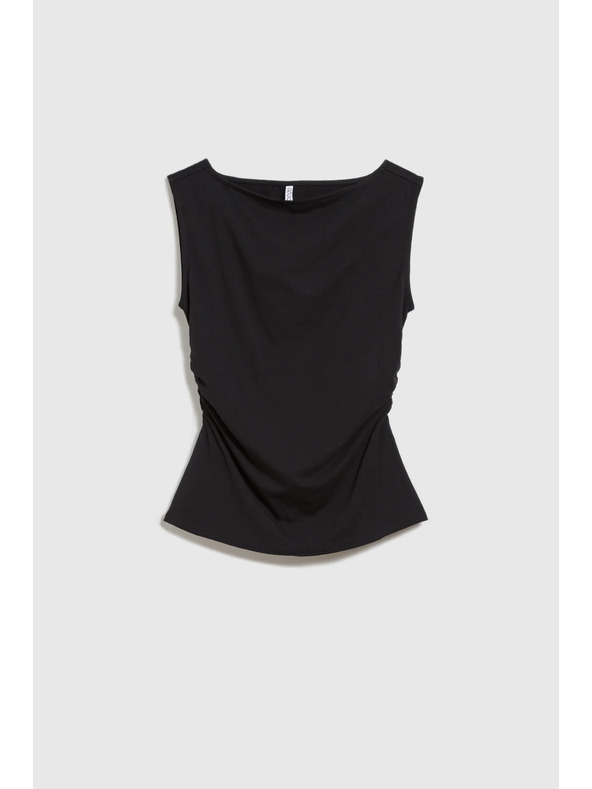 Moodo Gladek črn top Moodo