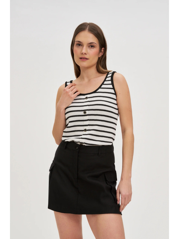 Moodo Top v črtah belo-črn Moodo