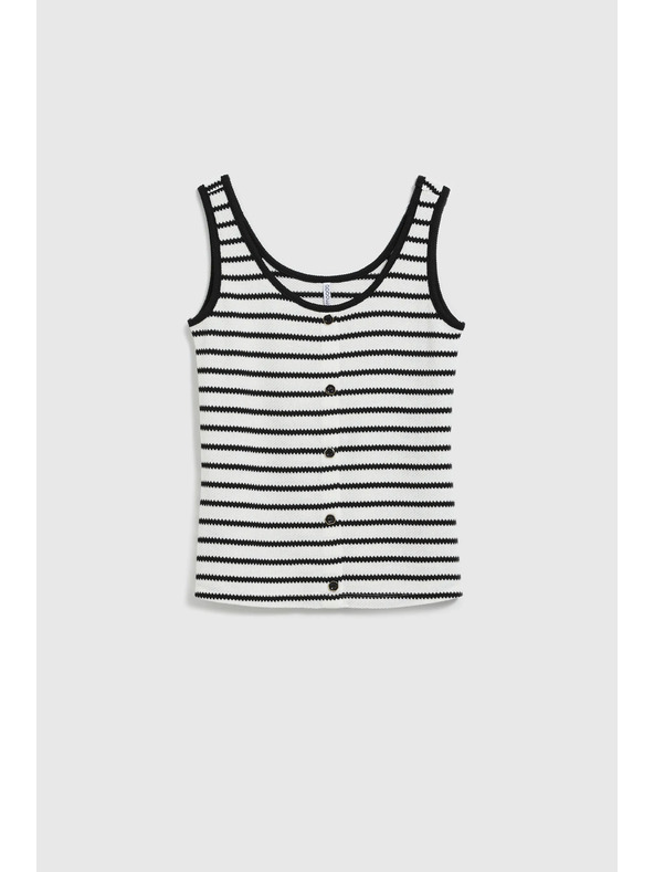 Moodo Top v črtah belo-črn Moodo