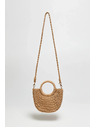 Moodo Pletena torba z okroglo ročico bež Moodo