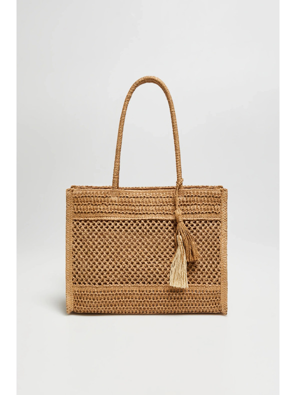 Moodo Bež plažna torba Moodo