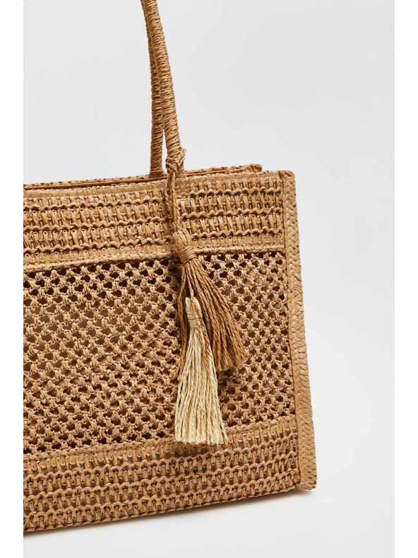 Moodo Bež plažna torba Moodo