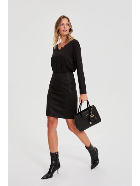 Moodo Črna torba z obeskom Moodo