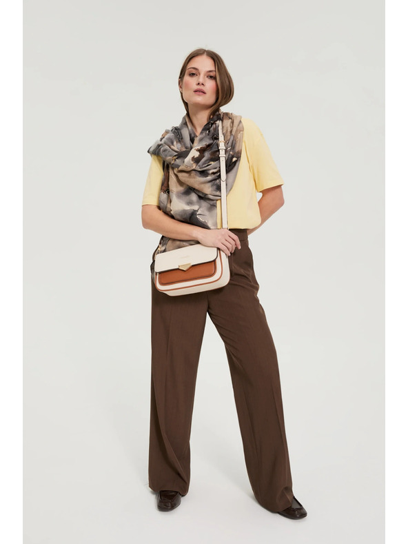 Moodo Bež torba z dolgim pasom Moodo