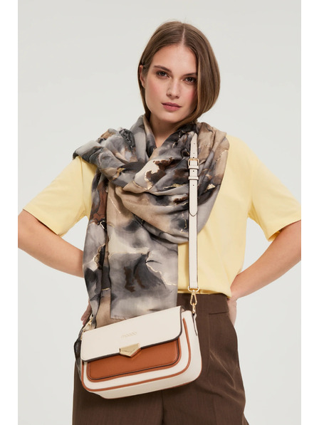 Moodo Bež torba z dolgim pasom Moodo