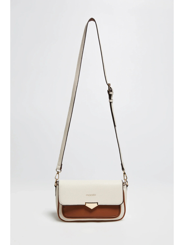 Moodo Bež torba z dolgim pasom Moodo