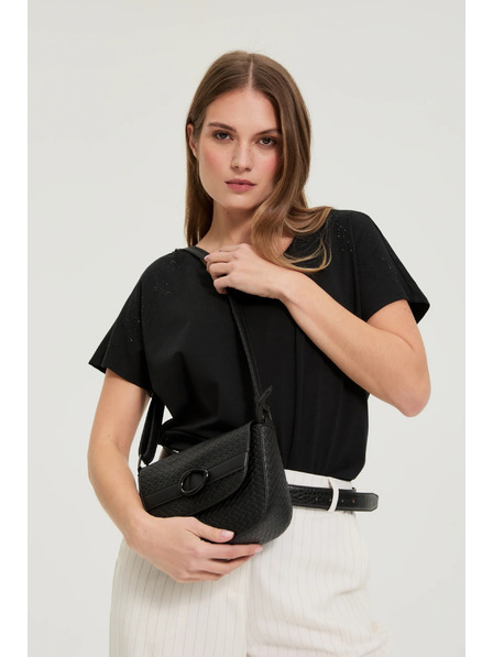 Moodo Majhna črna torbica čez ramo Moodo