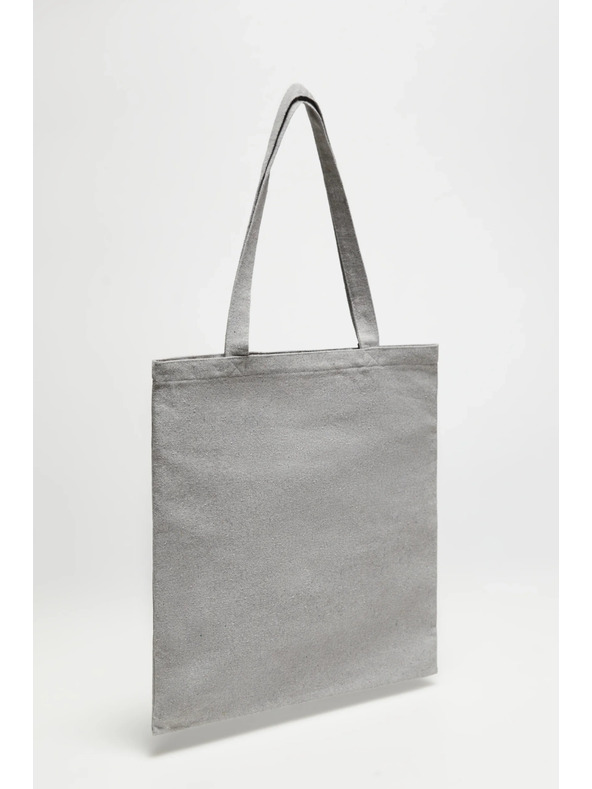 Moodo Siva nakupovalna torba s potiskom Moodo