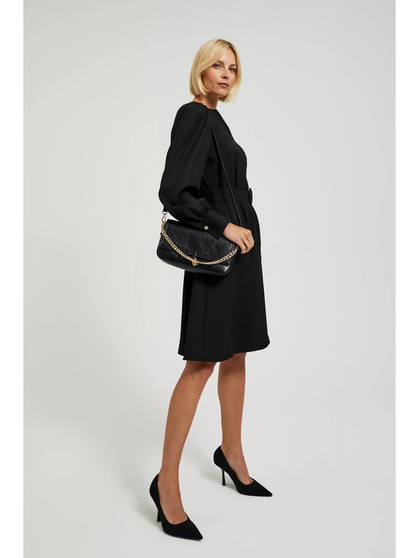 Moodo Elegantna črna torbica z verigo Moodo