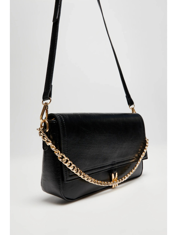 Moodo Elegantna črna torbica z verigo Moodo