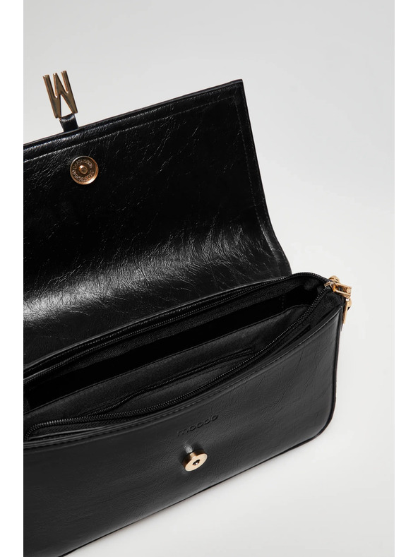 Moodo Elegantna črna torbica z verigo Moodo