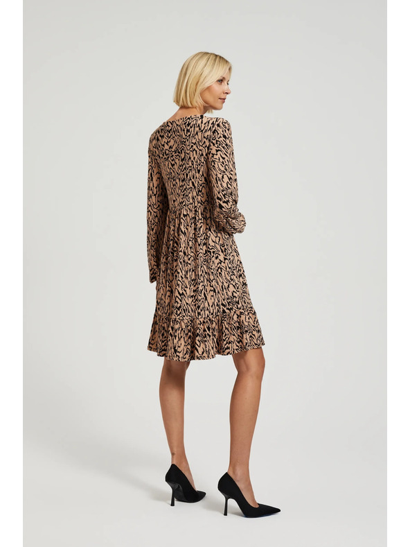 Moodo Rjave obleke z živalskim vzorcem Moodo