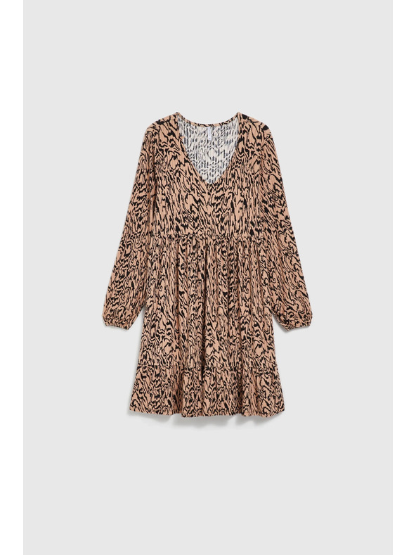Moodo Rjave obleke z živalskim vzorcem Moodo