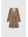 Moodo Rjave obleke z živalskim vzorcem Moodo