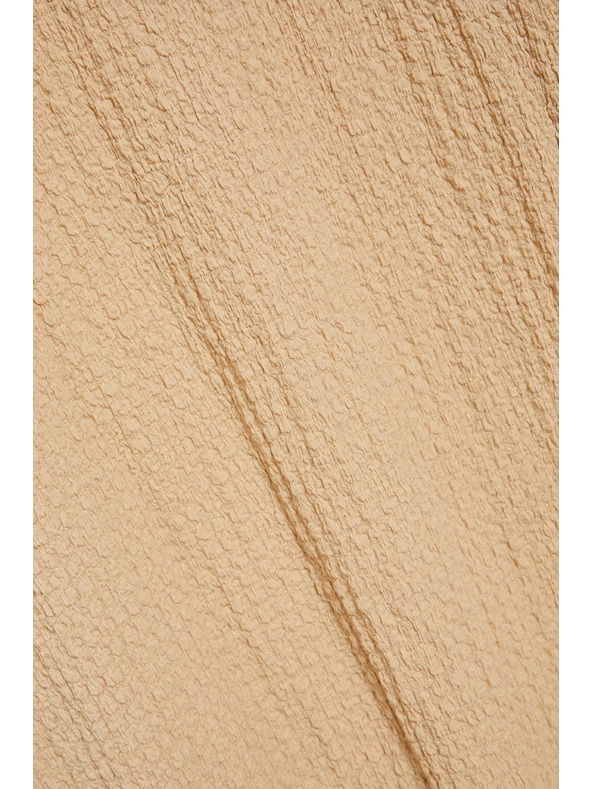 Moodo Bež midi obleke z dolgimi rokavi Moodo