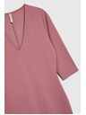 Moodo Gladke obleke z V-izrezom v prašno rožnati barvi Moodo