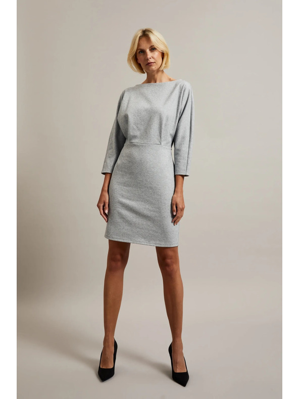 Moodo Gladke obleke do kolen sive Moodo