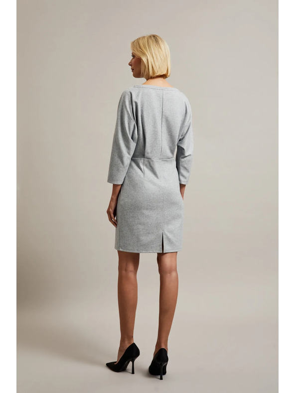 Moodo Gladke obleke do kolen sive Moodo